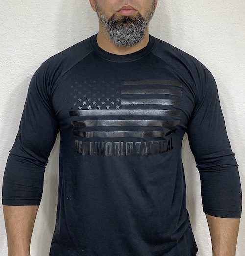 American Flag 3/4 Sleeve Tee